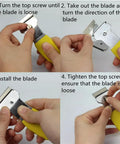 Steps to change blades on Two Pack Heavy Duty Razor Blade Scraper Tool Set With Ten Extra Blades For Glass Stove Tops No Scratch Safe Scraping