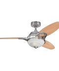 Arcadia 46 Inch White Indoor Ceiling Fan With Dimmable LED Light Kit Frosted White Alabaster Glass Remote Control Included