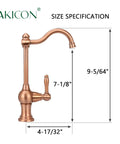 Cold Water Kitchen Water Filter Faucet Brass Body In Antique Copper Finish, 100 Percent Lead Free, High Arc Spout With 360 Degree Rotation