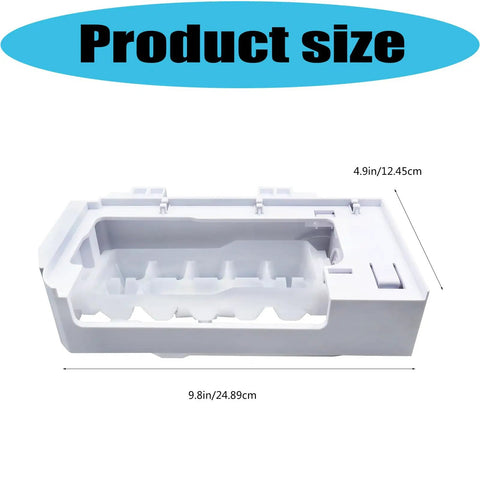 Replacement Ice Maker Assembly For W10873791 Fits W10760070 W10798411 W10847507 W11130444 W11646278 DIY Friendly Easy Install Ice Machine Kit For Refrigerator Accessories, white ABS, 9.8x4.9in