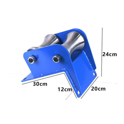 Industrial Cable Pulley Guide With Roller Wheels And Stable Hardware For Installers And Utility Pros Heavy Duty Two Wheel Wellhead Smooth Friction Reducing Pull 160 X 100mm blue metal pulley guide with 24cm height and 30cm base