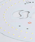 LYLXGHYHP Modern Ceiling Fan with Light for Bedroom Study Room, 3 close-up of LED circuit board with lights.
