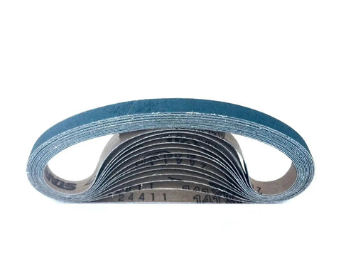30 Piece Sanding Belts Assorted Kit Top Shelf P80 Grit Abrasive Strips for wood, metal, plastic grinding, and fast smoothing