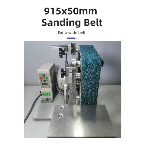 1500W Brushless Mini Electric Belt Sander 915x50mm High Speed Woodworking Tool With Rotatable Grinder and extra wide sanding belt.