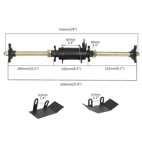 Beefed Up Rear Axle Kit For Go Kart ATV And Drift Trike Upgrades Fits 110cc 125cc 150cc 710mm 3 Stud Hub