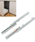 Premium Pair Undermount Drawer Slides With Full Extension And Soft Close, Bottom Mount Track, Installed in Kitchen Cabinet