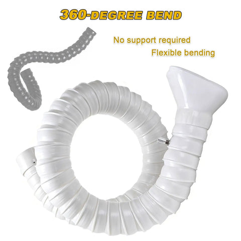 Adjustable 4.9FT Real Deal Smoke Extractor Arm With Heavy Duty Dust Hose showing flexible 360-degree bend tube for fume capture.