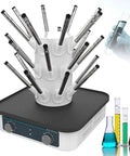 24 Hole Electric Lab Airflow Dryer Rack With Tree Branch Duct Design Temp Control Up To 85 C Timing Range 0-60 Mins For Glassware Test Tubes And Squeeze Bottles Industrial Grade Equipment with test tubes