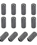 No Tie Shoelace Buckle Lock For Easy Slip On Sneakers Metal Turnbuckle Clasps Cap End Tips 12 Pieces Black brass knurling tips