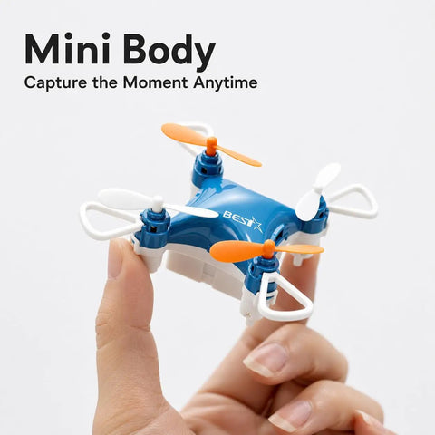 Person holding Beginner Friendly Mini Drone for Easy Carry and Stable Hover With Altitude Hold, featuring compact design.