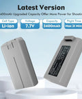 Beefy Intelligent Flight Battery For DJI Mini 4K Mini 2 Mini SE And Mini 2 SE 2400mAh Capacity Delivers Up To 31 Minutes Flight Time Easy Swap Power Pack For Extended Fly Time, showing two batteries with specs