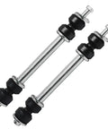 Detroit Axle front suspension link rods, pair with chrome shafts and black rubber bushings with mounting bolts