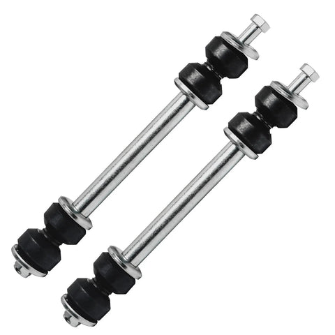 Detroit Axle front suspension link rods, pair with chrome shafts and black rubber bushings with mounting bolts