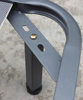 Adjustable Height Metal Furniture Lift Legs Set Four Square Tube Legs With Reinforced Frame Support Fittings in Dark Grey