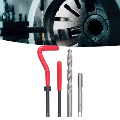 M9x1.25mm Thread Repair Kit: Ultimate Tool To Restore Stripped Internal Threads On Cars Fast. Durable Inserts Fix Damaged Holes In Soft Materials And Prevent Future Wear For A Solid Grip Every Single Time., M9 tap, drill, and insert tools for car thread repair