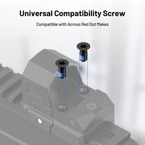 Red Dot Sight Screw Kit For RMR SRO Mounts Nine Piece Set With Size Six Thirty Two Screws Seven Millimeter Diameter