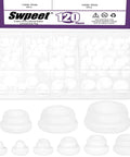 Massive Set Of 120 White Rubber Plugs In 9 Sizes For Round Holes, Heavy Duty Silicone Snap Locking Stopper Kit Perfect For Furniture Repair And DIY Projects Around The House, 13mm and 16mm shown in case