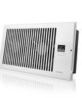 Airtap T6 White Register Booster Fan for 6x12 Duct Openings with LCD controller, matte white premium aluminum frame