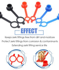 180 Piece Zerk Fitting Caps Set M6 Red M8 Blue M10 Black With Keeper Includes Transparent Storage Box Pro Grade Heavy Duty