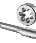 Pro Grade 1 Inch 8 UNC Tap And Die Set For Right Hand Machine Threads Heavy Duty High Speed Steel 6542 M2 Tap And Alloy Tool Steel Die