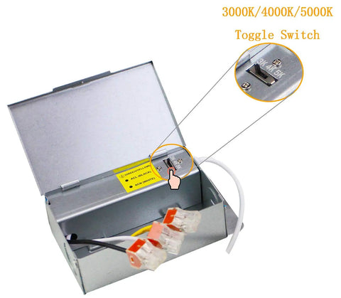 Junction box with toggle switch for Three Inch Gimbal LED Recessed Light With Dimmable Canless Design EZ Install 8W Color Temperature