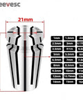 Top Notch Er20 Collet Chuck Set For Precision Machining Milling Drilling And Taping Jobs, measuring 21mm x 31.5mm.