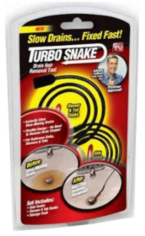 Packaging for Flexible Drain Snake Tool For Clogged Drains, Bendable Plumbing Snake With Reach-To-Hair Wire, As Seen On TV.
