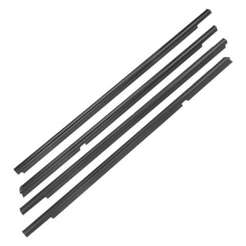4Pcs Weatherstrip Window Molding Trim Seal Belt For Mitsubishi Lancer 2008 2017 Outer Door Window Seal Replacement Rubber Kit