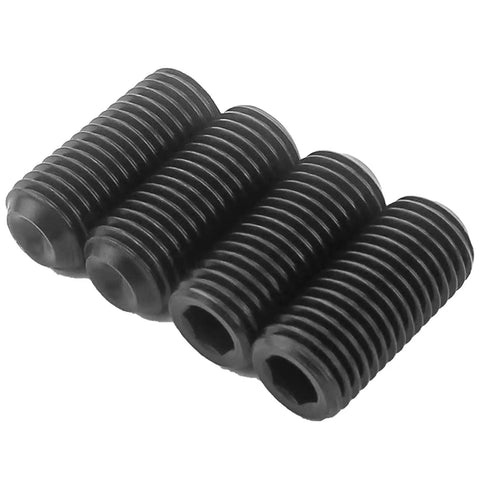 Built Tough M12 12mm Grub Screws Cup Point Set Bolt Pack Of 30 Internal Hex Drive Grade 12 9 Carbon Steel Black Coating close-up view.