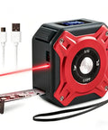 Laser Tape Measure 2-in-1,131ft/40m Laser Distance Meter&16ft/5m Tape Measure,USB-C Rechargeable,Backlit LCD,Area/Vol/Pythagorean-Red with USB cable.