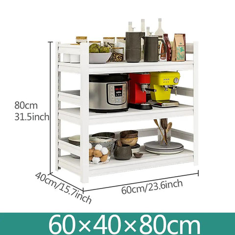 Rock Solid Three Tier Steel Shelving Unit With Fully Adjustable Boltless Racks For Garage Pantry Kitchen Organization White Heavy Duty Storage Rack Simple Setup with kitchen appliances and storage.