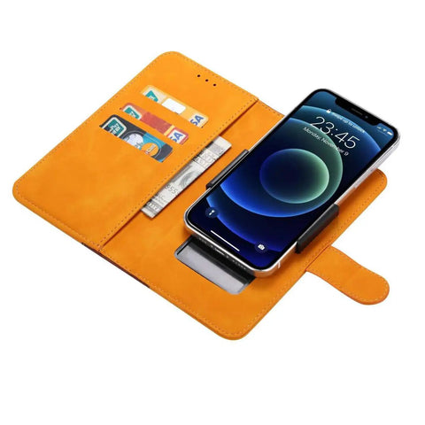 Stunning Yellow-FG Case For Danew Trace T-One Plus Heavy Duty Protection With HD Film Protector And Sleek Design That Nails Every Cutout Without Compromising Style Or Functionality with card slots and phone.