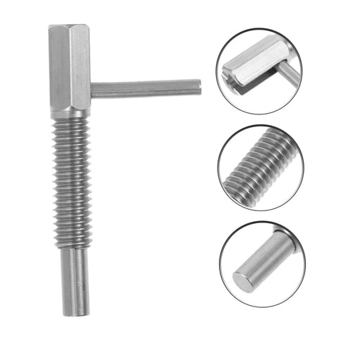 Heavy Duty Industrial Premium Grade Stainless Steel Retractable Indexing Plunger Pin With Spring Loaded Grip and Secure Lock For Fast Tool Free Furniture Assembly, showcasing detailed structure.
