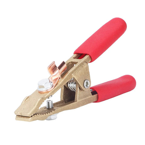 Heavy Duty Earth Ground Wire Clamp 40mm Opening For Robust Electric Welding Jobs Featuring High Current Rating Up To 260A With Durable Brass Build And Super Comfortable Sheath Handle Perfect Shipyards Steel Structures.