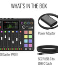 All In One Podcast And Streaming Studio For Creators With Built In Mixer And USB Audio Interface, Wi Fi And Ethernet Connectivity components.