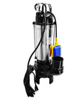 Badass 3HP Submersible Water Pump With Float Switch Heavy Duty Replacement For Tsurumi 12Pn 30391 shows sturdy design with electric cord and float switch.