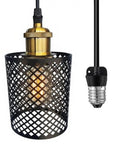 No Sweat Screw In Recessed Light Conversion Kit With E26 Adapter And Dimmable Helix Bulb featuring black metal pendant design.