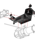 Diagram of Honda Pioneer Front Bumper Winch Mount Plate Kit For 2014 2026 700 4 UTVs, highlighting assembly and parts.