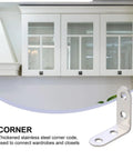 L Shaped Corner Brackets Set 18 Pieces Stainless Steel Right Angle Shelf Braces for home improvement projects installed in cabinets