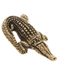 Dope Brass Alligator Shaped Cabinet Knob And Drawer Handle For Kitchen Cabinets Dressers Wardrobes And Nightstands With Durable Finish Not Easy To Fade Modern Home Decor Replacement Hardware brass alligator detail
