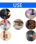 Various uses of 180 Degree Quick Release Push Pull Toggle Clamp with 701 lbs holding capacity in woodworking and welding setups.