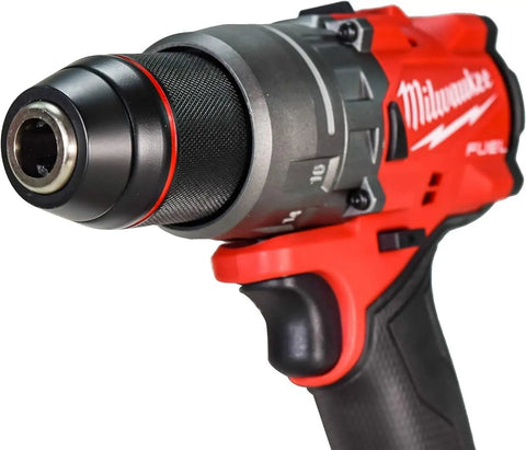 Close-up of 18V Cordless Drill Driver With Half-Inch Chuck, Pro-Grade Brushless POWERSTATE Motor, M18 FUEL, Tool Only.