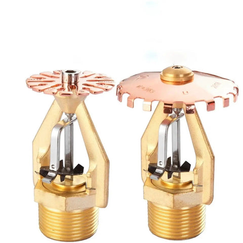 Upgraded Fast Response Fire Sprinkler Head DN25 Down Sprinkler showing dual copper nozzles with brass fittings for quick heat detection.