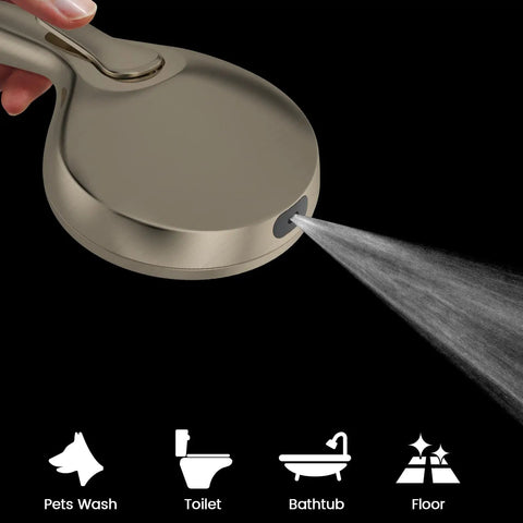 Shower Head With Handheld Sprayer, 9 Function High Pressure Modes For Power Jet Massage And Pause, Brushed Nickel Finish in use