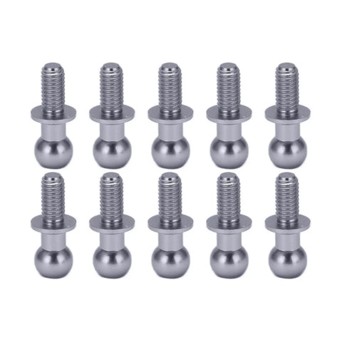Metal Ball Screws Set For RC Car Link Rod Shock Absorbers End Fasteners Replacement Spherical Bolts Durable Metal Rust Resistant Precision