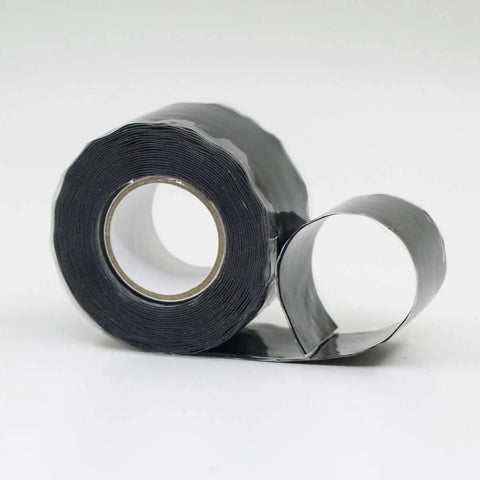 1 Inch Self Fusing Silicone Hose Repair Tape 10 Ft Black 0.5mm Thick Heavy Duty Leak Proof Rubber Tape for Water Pipes and Hoses DIY Fix