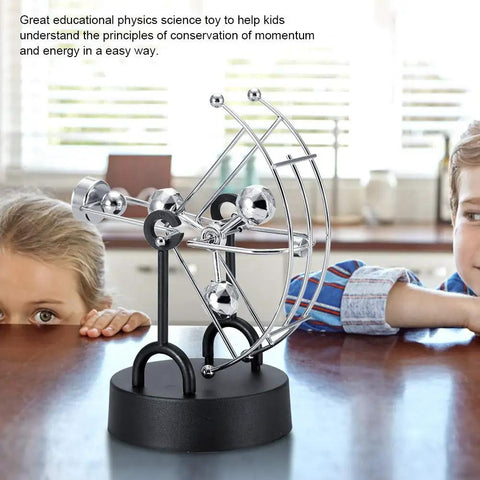 Kinetic Perpetual Motion Galaxy Desktop Gadget Revolving Outer Space Planet Balance Ornament with kids observing