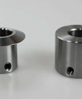Bead Roller Tipping Dies For 7/8 Inch Or 22mm Shafts, Pro Grade Tool shown in stainless steel, two components side by side