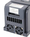 Variable Frequency Drive VFD 1 Phase 220V To 3 Phase 380V Output 1500W Motor Speed Controller With Flame Retardant Shell Rugged High Speed Control For Heavy Duty Industrial Equipment, gray vented housing