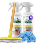 Grout Cleaner Bundle with Grout Brush Pro Grade Deep Clean and Stain Removal for tile floors, including brush and microfiber cloths.